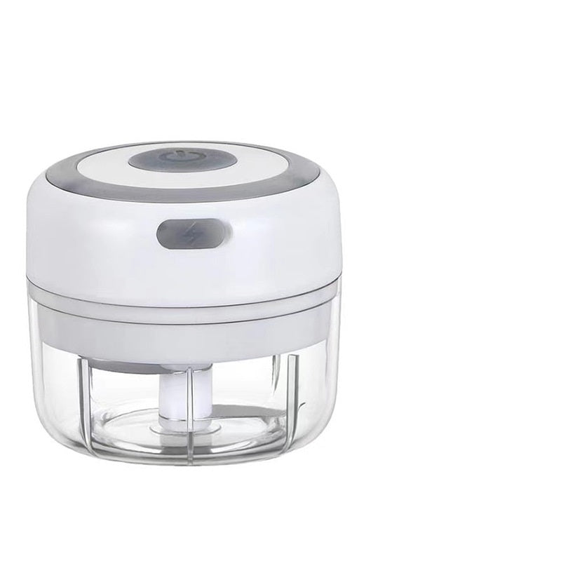 Mini Electric Garlic Chopper – Cordless USB Food Processor | One-Touch Veggie, Ginger & Chili Mincer
