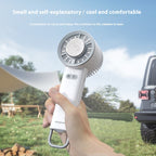 Handheld Mini Fan — Bladeless Portable Turbo Fan with Cooling Plate, USB-C Rechargeable, 3 Speeds | Personal Fan for Office, Travel & Outdoor