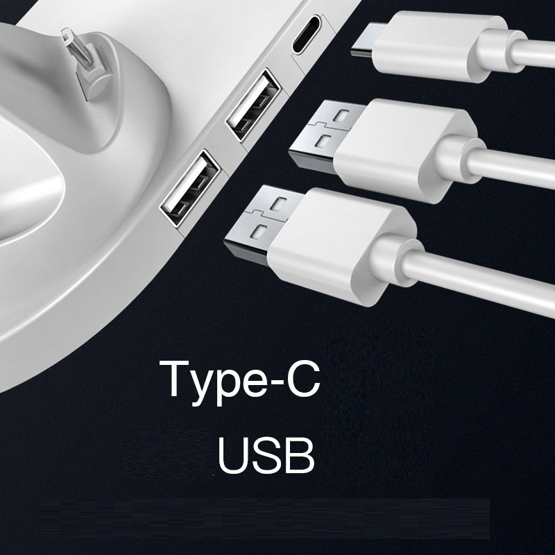 Stazione di Ricarica Wireless 6-in-1 – Dock di Ricarica Rapida per Smartphone, Smartwatch e Auricolari | Caricatore da Scrivania Compatto