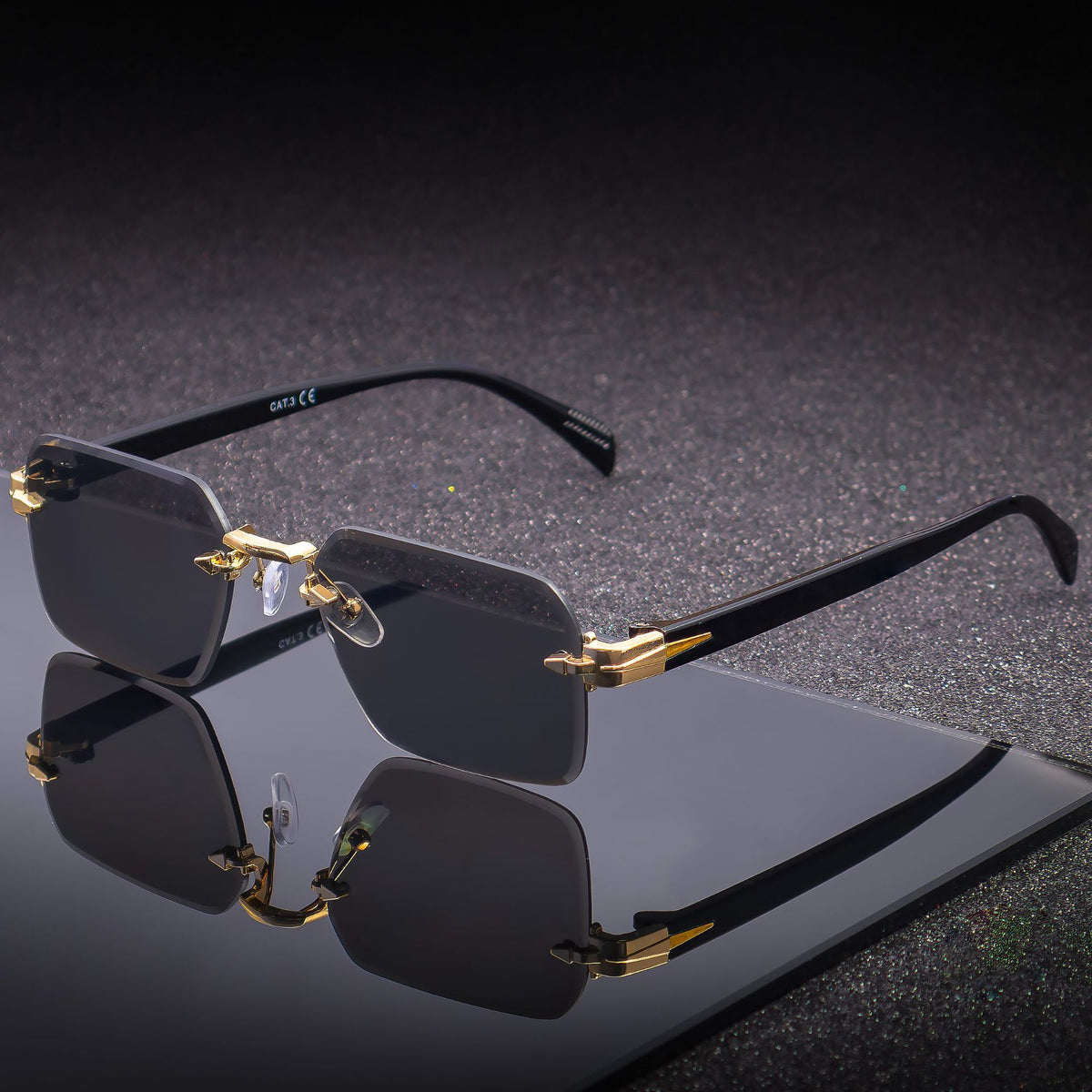 Frameless Fashion Sunglasses — Rimless Metal Cut-Edge Shades for Men & Women (Unisex)
