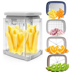 French Fry Cutter & Vegetable Dicer — Multifunction Push Chopper for Fries, Chips, Cucumber, Carrot & Fruit