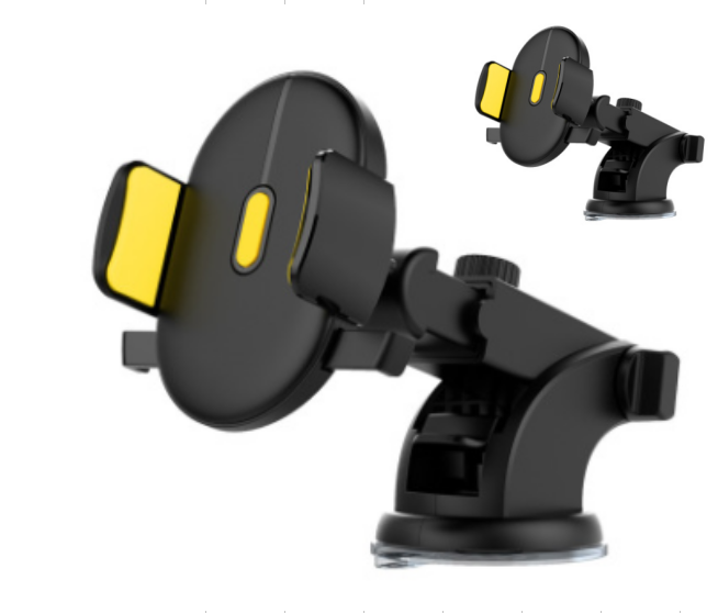 Telescopic Car Phone Holder — Dashboard Suction Cup Mount, 360° Adjustable for 3.5–7" Phones