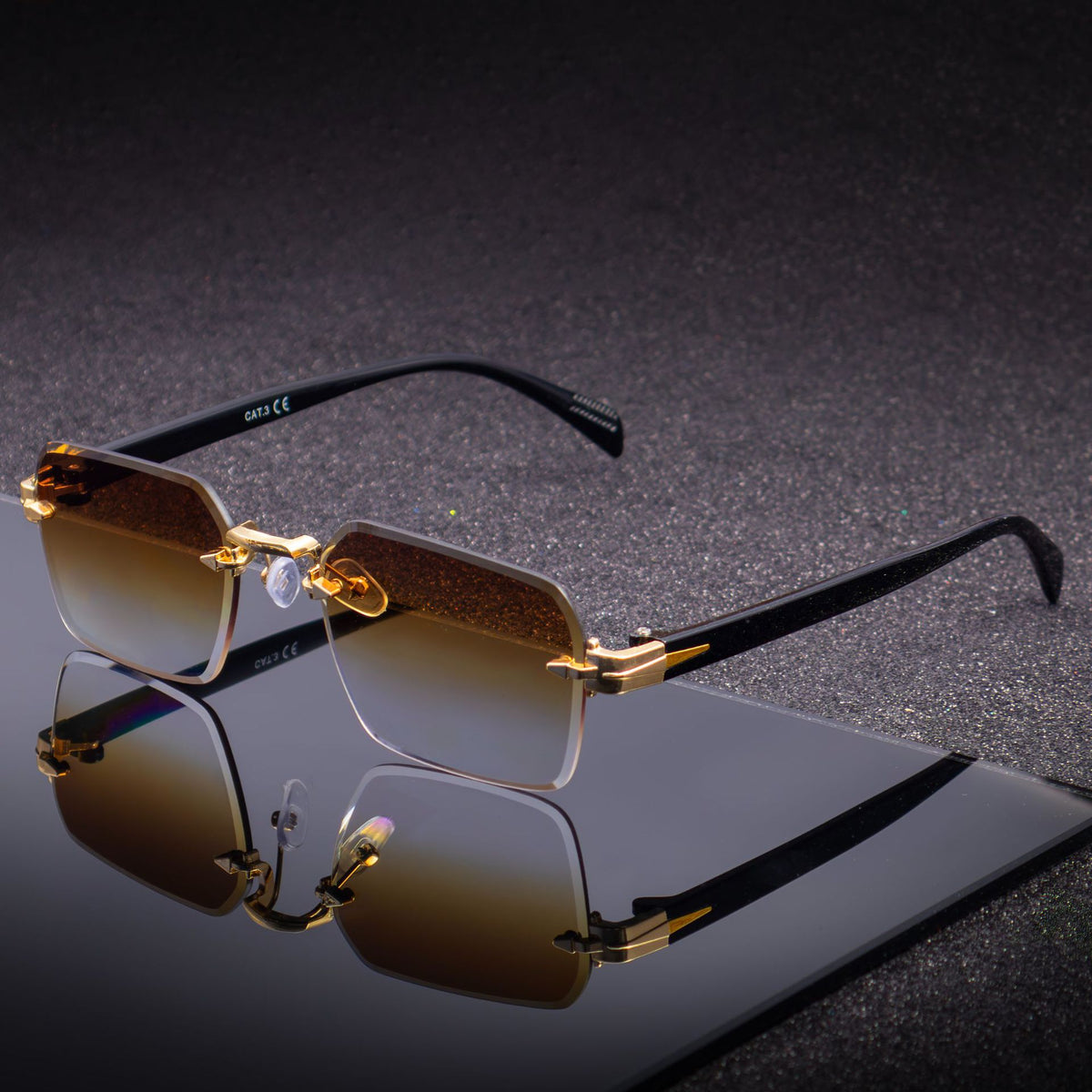 Frameless Fashion Sunglasses — Rimless Metal Cut-Edge Shades for Men & Women (Unisex)