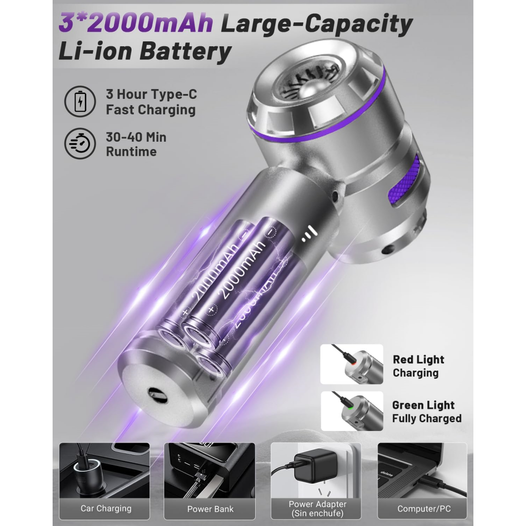 Cordless Car Vacuum Cleaner 16000PA — 4-in-1 Handheld Vacuum, Blower & Air Pump