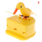 Cute Bird Toothpick Dispenser — Automatic Push-Up Toothpick Holder for Table & Kitchen
