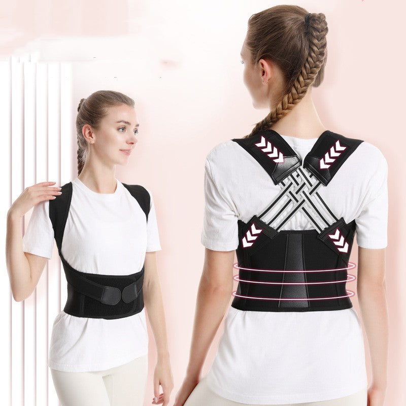 Posture Corrector Back Support Belt — Adjustable Breathable Brace for Shoulders & Upper Back (Men, Women & Teens)