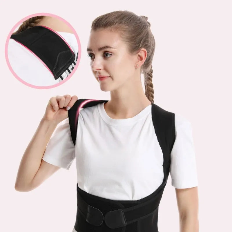Posture Corrector Back Support Belt — Adjustable Breathable Brace for Shoulders & Upper Back (Men, Women & Teens)