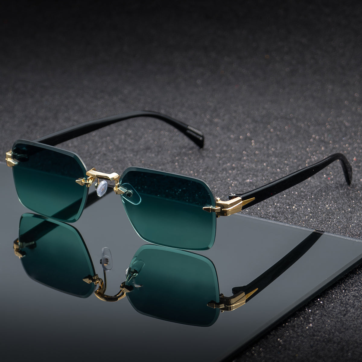 Frameless Fashion Sunglasses — Rimless Metal Cut-Edge Shades for Men & Women (Unisex)