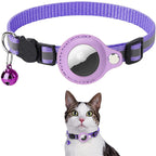 Collare Riflettente per Cani e Gatti — Regolabile con Custodia Porta-Tracker Bluetooth | Anti-Smarrimento, Nylon Resistente