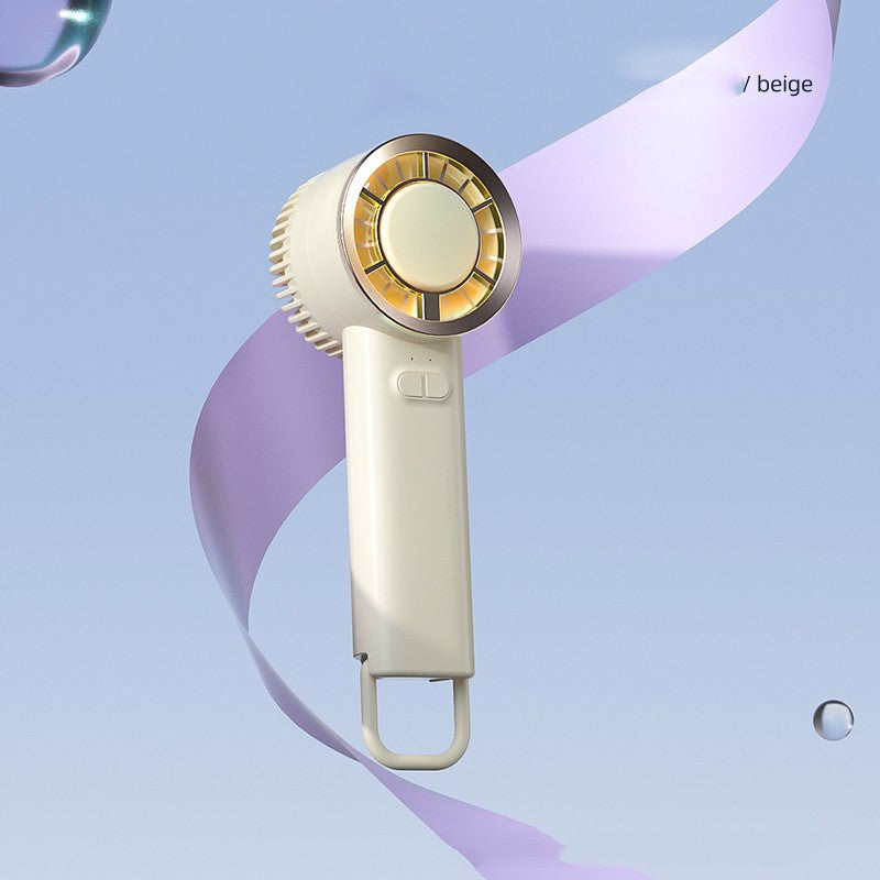 Handheld Mini Fan — Bladeless Portable Turbo Fan with Cooling Plate, USB-C Rechargeable, 3 Speeds | Personal Fan for Office, Travel & Outdoor