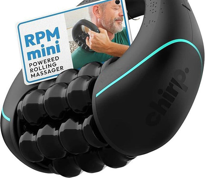 Electric Roller Massager — Handheld Rechargeable Deep-Tissue Muscle Recovery Roller, 3-Speed Powerful Spin | Neck, Back, Legs & Arms